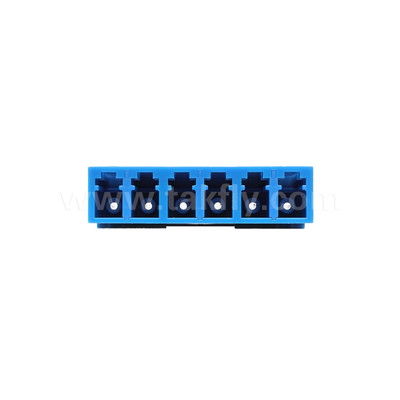 LC/UPC Adaptador de 6 vias, SM OS2, Azul, sem flange, modo único para rede