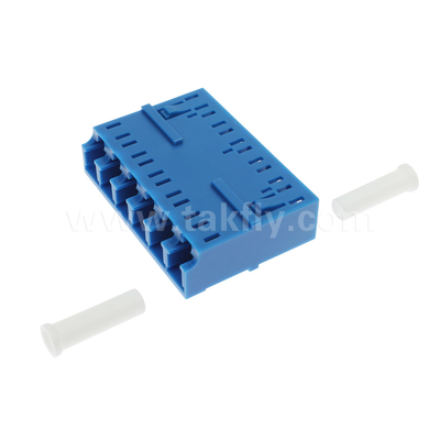 LC/UPC Adaptador de 6 vias, SM OS2, Azul, sem flange, modo único para rede