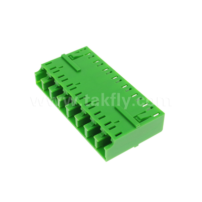 LC/UPC 8 Port Single Mode SM OS2, Verde, sem flange Adaptador de Fibra Ótica para Telecomunicações