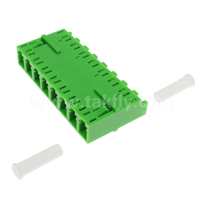 LC/UPC 8 Port Single Mode SM OS2, Verde, sem flange Adaptador de Fibra Ótica para Telecomunicações
