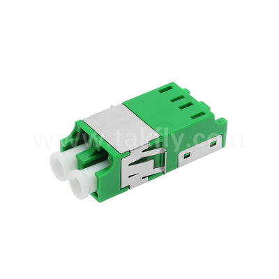 Adaptador anti-polvo duplex LC V2 HD de verde sem flange