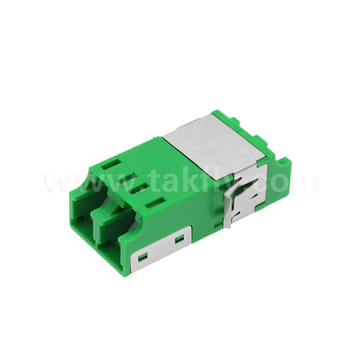 Adaptador anti-polvo duplex LC V2 HD de verde sem flange