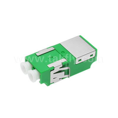 Adaptador anti-polvo duplex LC V2 HD de verde sem flange