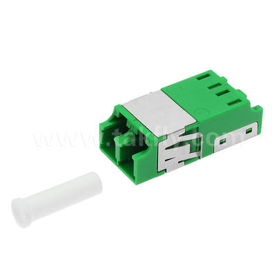 Adaptador anti-polvo duplex LC V2 HD de verde sem flange