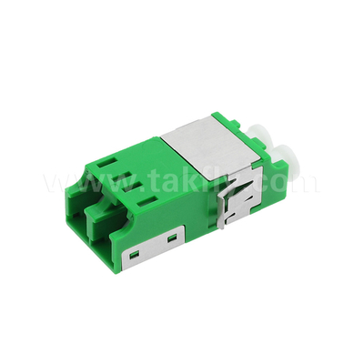 Adaptador anti-polvo duplex LC V2 HD de verde sem flange