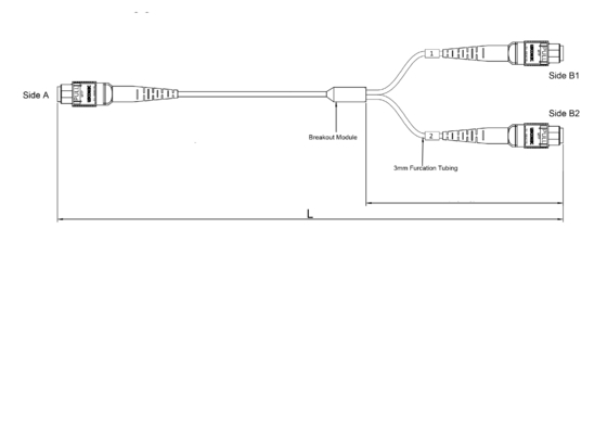 Conector de fibra multi-modo APC MPO MTP fêmea para conexões