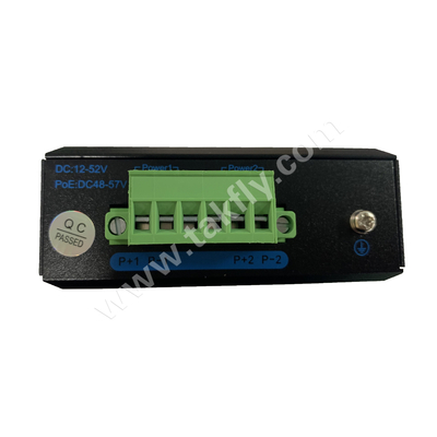 Comutador industrial Gigabit POE com 1 porta SFP e montagem DIN-Rail