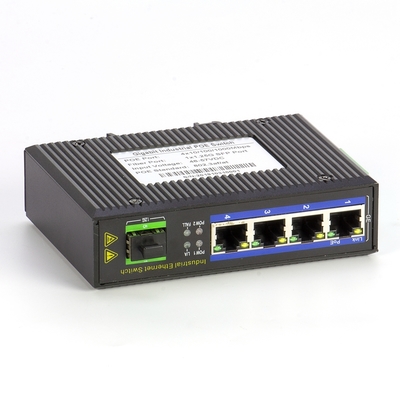 Comutação industrial POE Ethernet 4-Port Gigabit com slot SFP