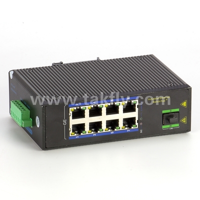 Switch Gigabit POE Industrial de 8 Portas com Montagem em Trilho DIN SFP