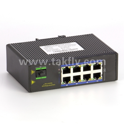 Switch Gigabit POE Industrial de 8 Portas com Montagem em Trilho DIN SFP