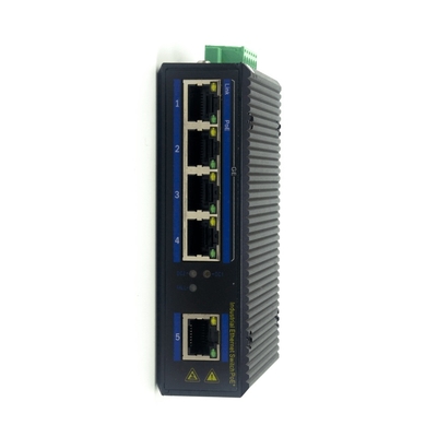 Switch PoE Industrial 5 Port Gigabit Montagem em Trilho DIN IP40