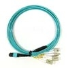 Cable de saída MPO-LC OM4 de 24 núcleos para centros de dados 40G QSFP