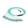 Cable de saída MPO-LC OM4 de 24 núcleos para centros de dados 40G QSFP