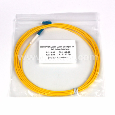Cabo de ligação de fibra óptica duplex LC OM3 0,9mm-3,0mm PVC/LSZH