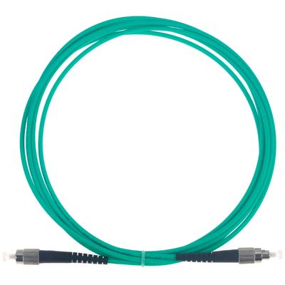 FC to FC Multimode 50/125 Duplex Fiber Optic Patch Cord for 10Gbps Networks with Low Insertion Loss and High Return Loss