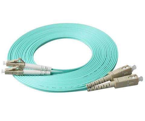 LC-SC Duplex Fiber Optic Patch Cord PVC/LSZH/TPU SM/MM