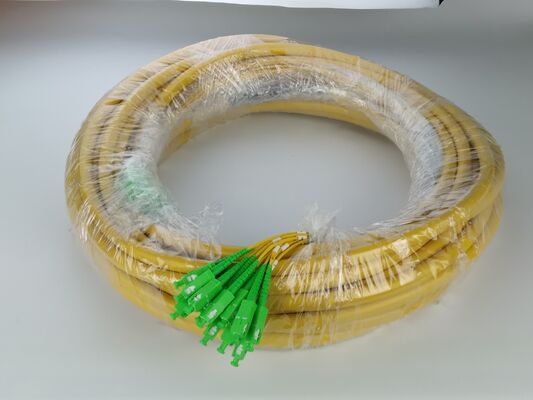 SC-LC 12F Patchcord de Fibra Óptica com Diâmetro de Cabo de 12,5 mm (Subunidade de Fibra Óptica de 2,0 mm)