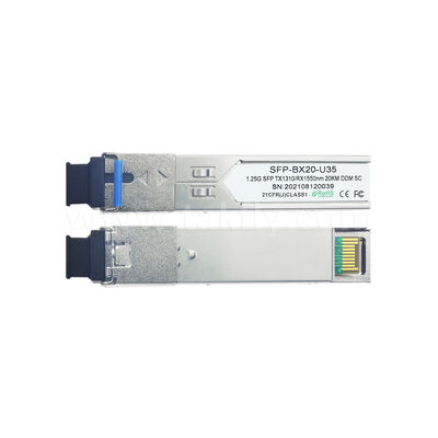 Módulo óptico bidirecional do transceptor do SC de SFP 1.25Gbps 20KM para o centro de dados AI FTTX