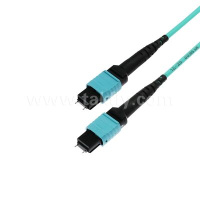 Patchcord de fibra óptica multimodo MPO MTP OM3 OM4 OM5 de alta densidade 8F 12F 16F 24F / Cabo de ligação de fibra óptica / Jumper óptico / Cabo tronco de fibra óptica para Data Center