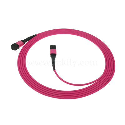 MPO MTP Male Female 8F 12F 16F 24F MM Multimode OM4 Fiber Optic Patchcord / Optical Fiber Patch Cable / Optical Breakout Cable/ Optical Fiber Trunk Cable with PVC LSZH OFNR OFNP Outer Jacket