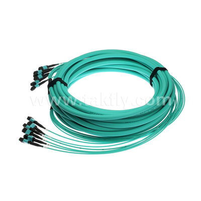 72 fibras 6x12F MPO MTP- 6x12F MPO MTP Homem Multimodo MM Multimodo OM3 OM4 Fibra Óptica Patchcord / Fibra Óptica Patch Cable / Fibra Óptica Breakout Cable / Fibra Óptica Trunk Cable / Fibra Óptica Fanout Cable