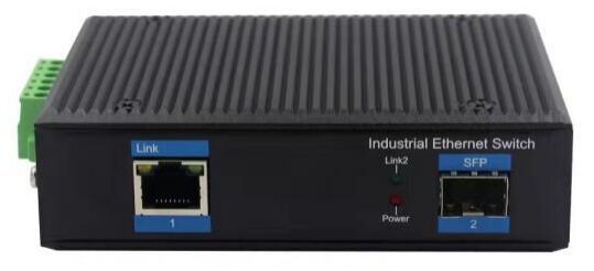 Comutador PoE de grau industrial 1 porta 10/100/1000Mbps PoE + 1 porta 1000Mbps Fibra SFP (DF-1FG-1GPI)