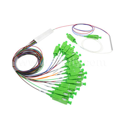 Mini FiberHub 1x4 à prova d'água FECHAMENTO ITU-T SM G657A2 Cabo de 2,0 mm Divisor PLC de fibra óptica IP68