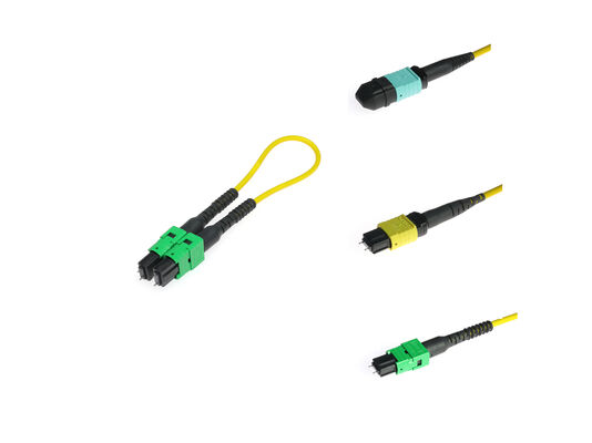 Revestimento em pó Multi Fibra Push On MPO MTP Connector Solução durável para aplicações de data center e telecomunicações