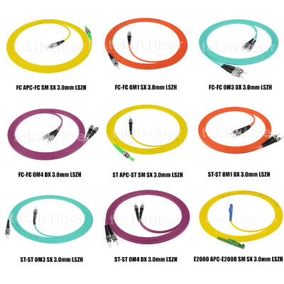 Fibra óptica patchcord LC/Sc/FC/St Single-mode/Multimode Upc/APC Simplex/Duplex Jumper para FTTH Data Center Telecom