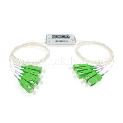 CCWDM 8+1Canal Compacto de Divisão de comprimento de onda grosseiro Multiplexer G657A1 Fibra Óptica para Data Center FTTX