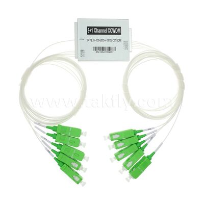 CCWDM 8+1Canal Compacto de Divisão de comprimento de onda grosseiro Multiplexer G657A1 Fibra Óptica para Data Center FTTX