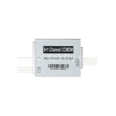 CCWDM 8+1Canal Compacto de Divisão de comprimento de onda grosseiro Multiplexer G657A1 Fibra Óptica para Data Center FTTX