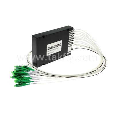 Módulo DWDM de Fibra Óptica 8+1 Canais MUX+DEMUX ABS para Data Center Telecom 5G
