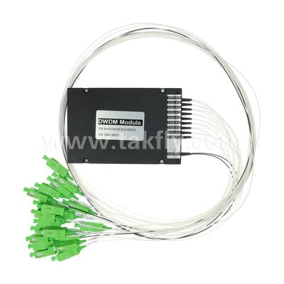 Módulo DWDM de Fibra Óptica 8+1 Canais MUX+DEMUX ABS para Data Center Telecom 5G