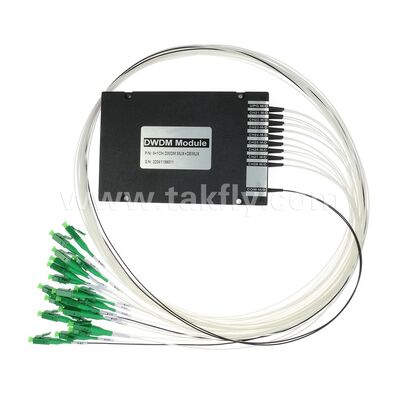 Módulo DWDM de Fibra Óptica 8+1 Canais MUX+DEMUX ABS para Data Center Telecom 5G