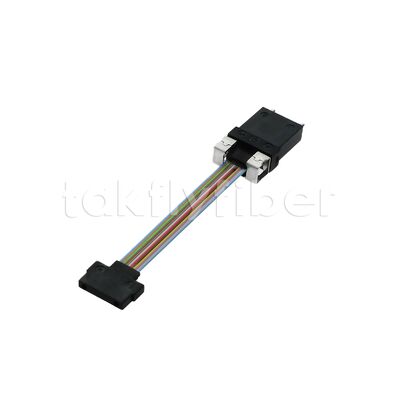Cabo de Fibra Óptica MT-MT de Baixa Perda com Design Tipo Fita para QSFP28 e Outros Módulos Ópticos Paralelos