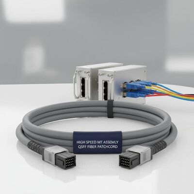 Cabo de Fibra Óptica MT de Alta Velocidade e Baixa Perda Personalizável para Módulos QSFP