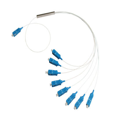 Divisor PLC de Fibra Óptica 1*N tubo de aço SC APC/UPC 0.9mm para Data Center Telecom FTTX
