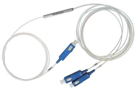 Divisor PLC de Fibra Óptica 1*N tubo de aço SC APC/UPC 0.9mm para Data Center Telecom FTTX