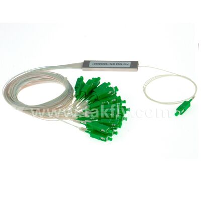 Divisor PLC de Fibra Óptica 1*N tubo de aço SC APC/UPC 0.9mm para Data Center Telecom FTTX