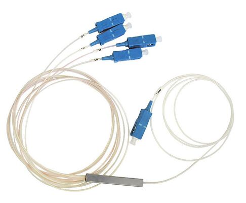 Divisor PLC de Fibra Óptica 1*N tubo de aço SC APC/UPC 0.9mm para Data Center Telecom FTTX