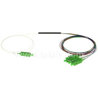 Fibra Óptica PLC Splitter 0.9mm tomadas coloridas Mini Tubos de Aço SC APC/UPC para Data Center Telecom FTTX