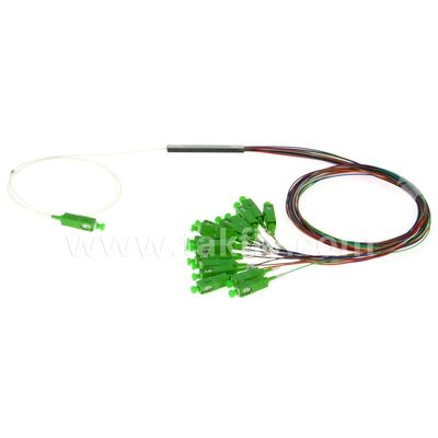 Fibra Óptica PLC Splitter 0.9mm tomadas coloridas Mini Tubos de Aço SC APC/UPC para Data Center Telecom FTTX