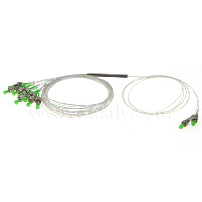 PLC Splitter 2*N Tubos de aço SC APC/UPC Fibra óptica de 0,9 mm para Data Center Telecom FTTX