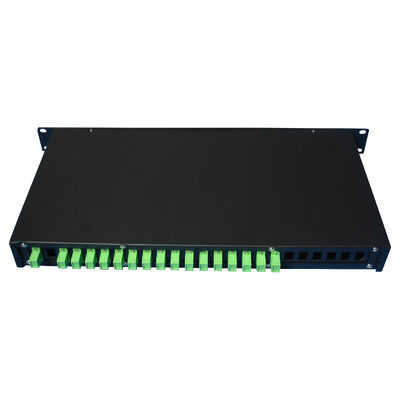Fibra Óptica PLC Splitter Rack Mount Single Mode G657A SC APC/UPC para Data Center Telecom FTTx