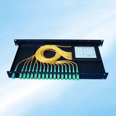 Fibra Óptica PLC Splitter Rack Mount Single Mode G657A SC APC/UPC para Data Center Telecom FTTx