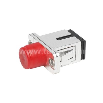 Adaptador híbrido de metal simples acoplador FC-SC fibra óptica fêmea/fêmea para telecomunicações de data center FTTX
