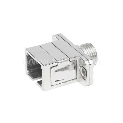 Adaptador híbrido de metal simples acoplador FC-SC fibra óptica fêmea/fêmea para telecomunicações de data center FTTX
