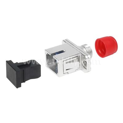 Adaptador híbrido de metal simples acoplador FC-SC fibra óptica fêmea/fêmea para telecomunicações de data center FTTX