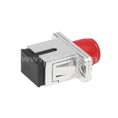 Adaptador híbrido de metal simples acoplador FC-SC fibra óptica fêmea/fêmea para telecomunicações de data center FTTX